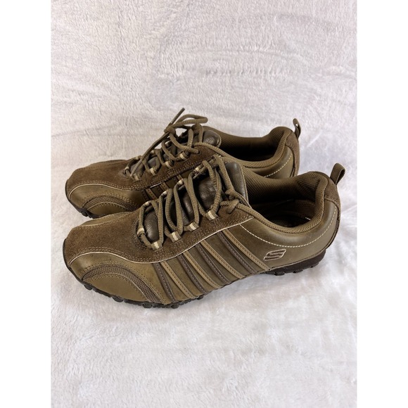 Skechers Shoes - SKECHERS  Womens Bikers Trooper Walking Athletic Shoes Sz 7.5 Brown 47844